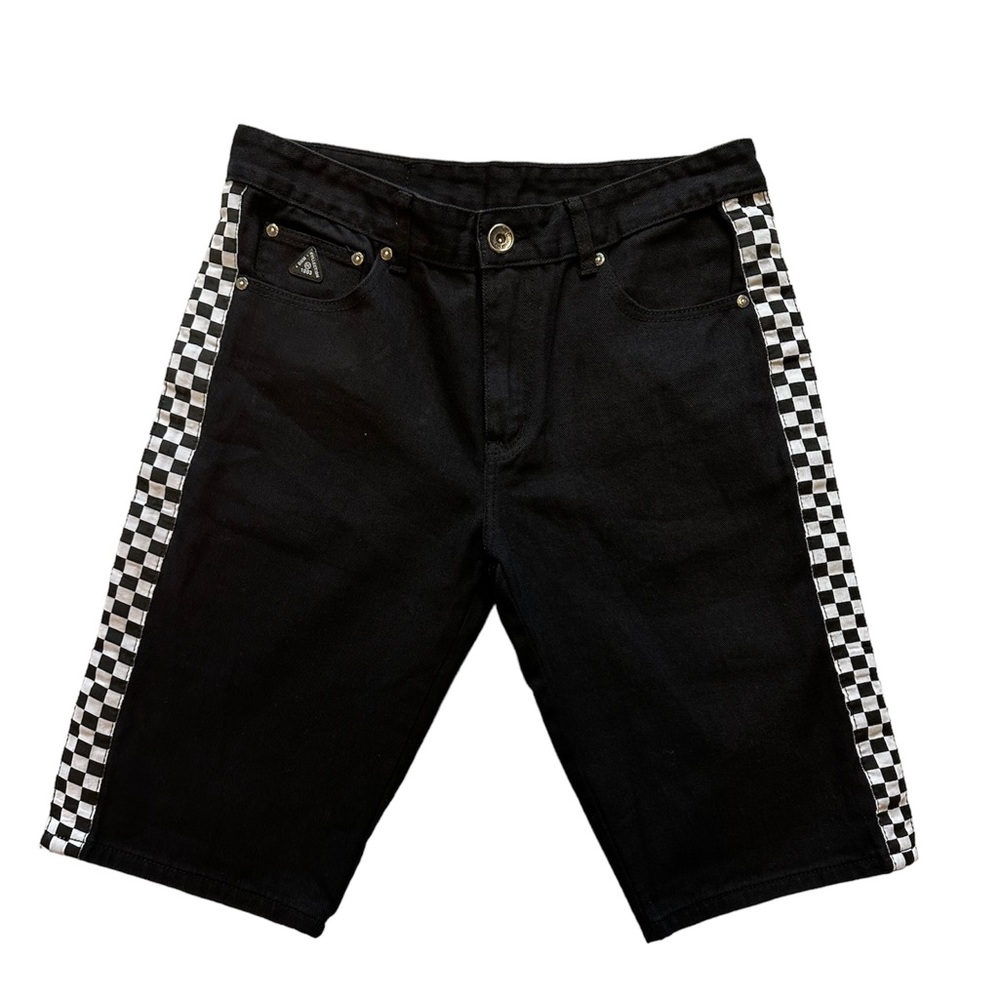 DNM Checkered Short Black Denim. Size 34